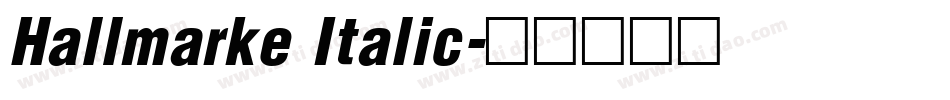 Hallmarke Italic字体转换